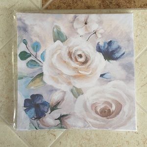Wall art/painting ~ white roses
